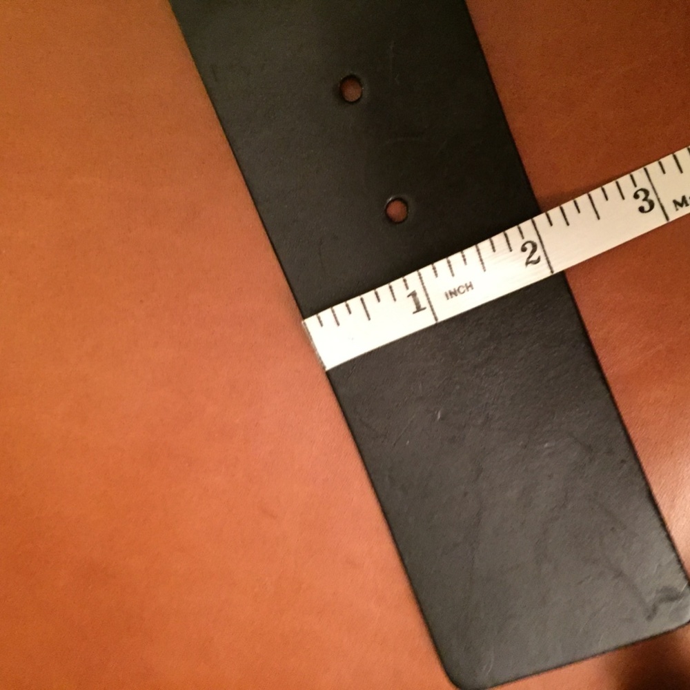 DANIER BLACK LEATHER BELT - Picture 4 of 7